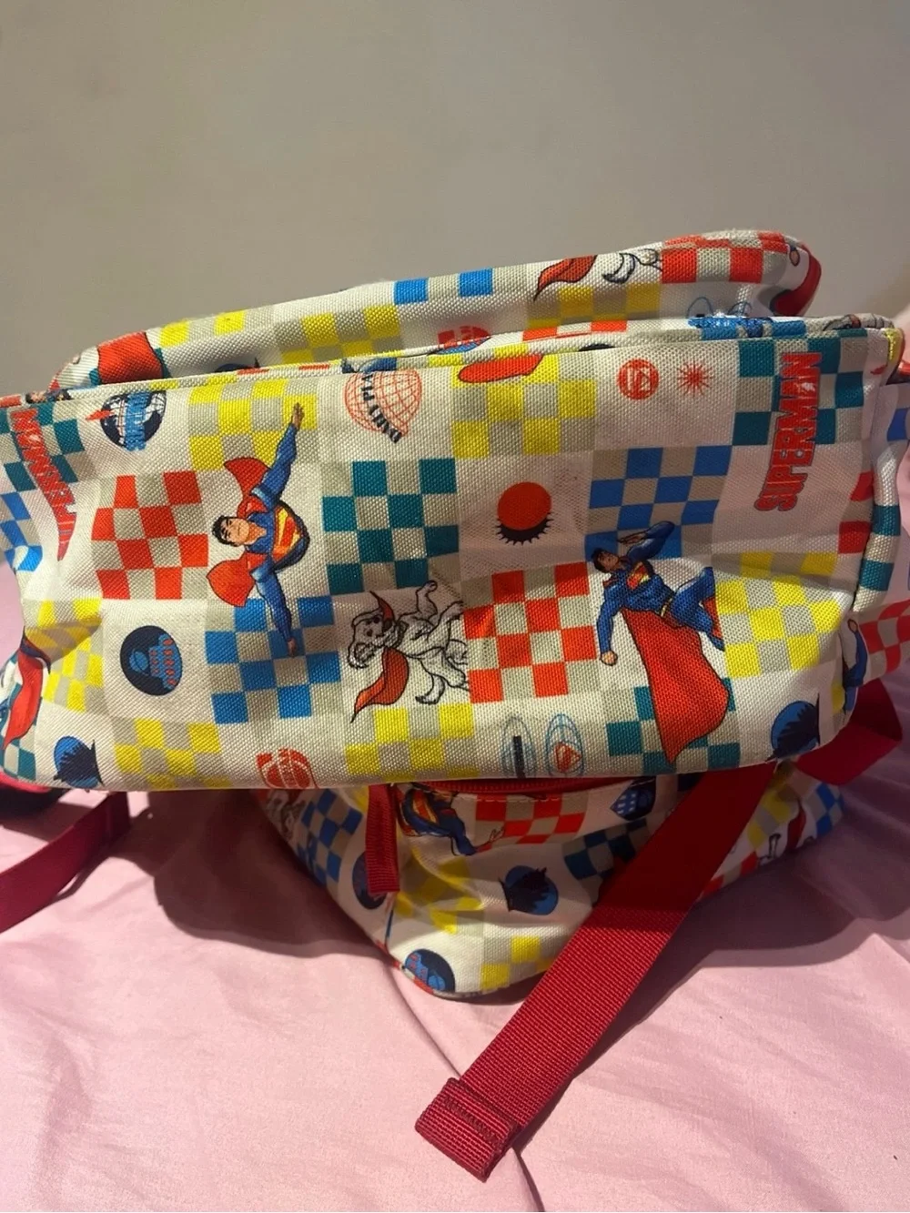 Superman Kids Backpack and Lunch Bag Set - Red, Blue, Yellow